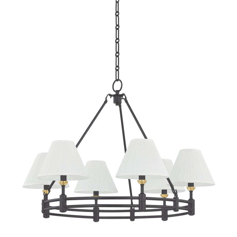 Hudson Valley MDS1800 Howard 6-lt 33" Chandelier - Aged Brass/Distressed Bronze