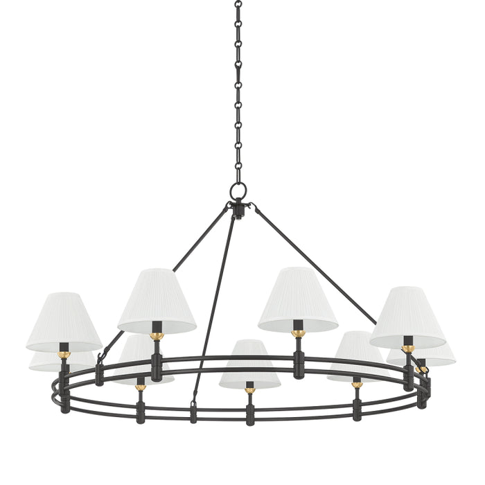 Hudson Valley MDS1801 Howard 9-lt 50" Chandelier - Aged Brass/Distressed Bronze