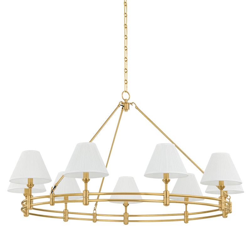 Hudson Valley MDS1801 Howard 9-lt 50" Chandelier - Aged Brass