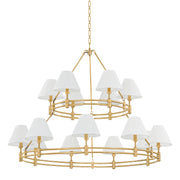 Hudson Valley MDS1802 Howard 15-lt 50" Chandelier - Aged Brass