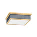 Hudson Valley MDS1900 Ashdown 1-lt 14" LED Flush Mount - Aged Brass/Darkest Blue