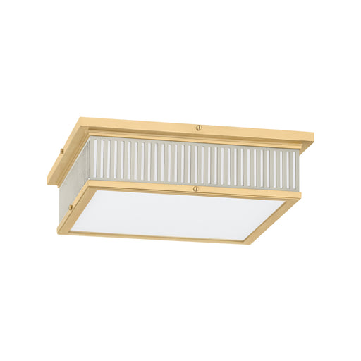 Hudson Valley MDS1900 Ashdown 1-lt 14" LED Flush Mount - Aged Brass/Off-White