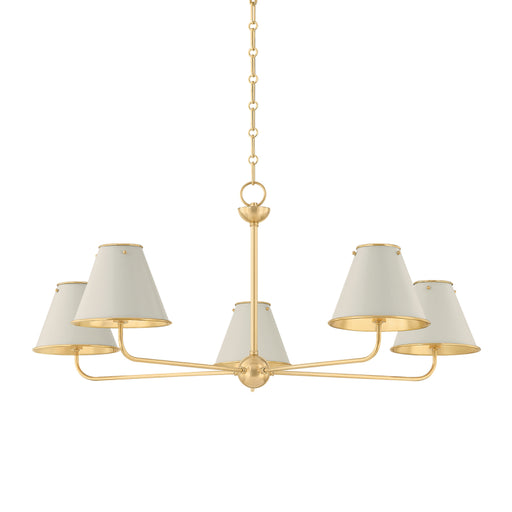 Hudson Valley MDS2000 Burghley 5-lt 43" Chandelier - Off-White