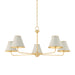 Hudson Valley MDS2000 Burghley 5-lt 43" Chandelier - Off-White
