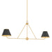 Hudson Valley MDS2001 Burghley 2-lt 54" Linear Chandelier - Distressed Bronze