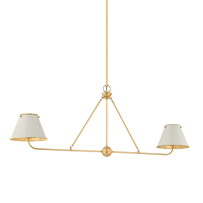 Hudson Valley MDS2001 Burghley 2-lt 54" Linear Chandelier - Off-White