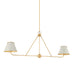 Hudson Valley MDS2001 Burghley 2-lt 54" Linear Chandelier - Off-White