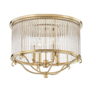 Hudson Valley MDS201 Glass No.1 4-lt 19" Semi Flush Mount-Aged Brass
