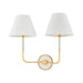 Hudson Valley MDS2201 Wedgewood 2-lt 19" Wall Sconce - Aged Brass/Off-White