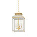Hudson Valley MDS2400 Houghton 4-lt 13" LED Pendant - Aged Brass/Off White