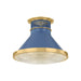 Hudson Valley MDS2402 Highclere 1-lt 13" Flush Mount - Soft French Blue