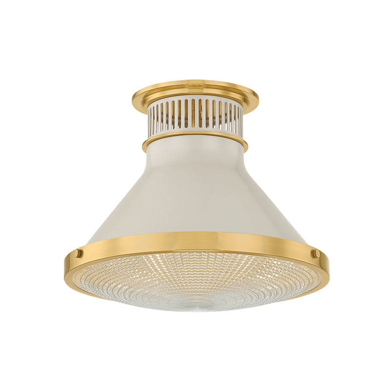 Hudson Valley MDS2402 Highclere 1-lt 13" Flush Mount - Off-White