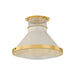 Hudson Valley MDS2402 Highclere 1-lt 13" Flush Mount - Off-White
