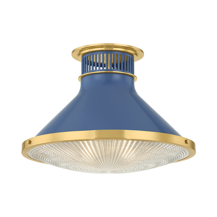 Hudson Valley MDS2403 Highclere 1-lt 18" Flush Mount - Soft French Blue