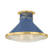 Hudson Valley MDS2403 Highclere 1-lt 18" Flush Mount - Soft French Blue