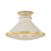Hudson Valley MDS2403 Highclere 1-lt 18" Flush Mount - Off-White