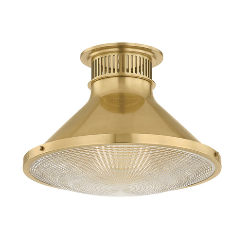 Hudson Valley MDS2403 Highclere 1-lt 18" Flush Mount - Aged Brass