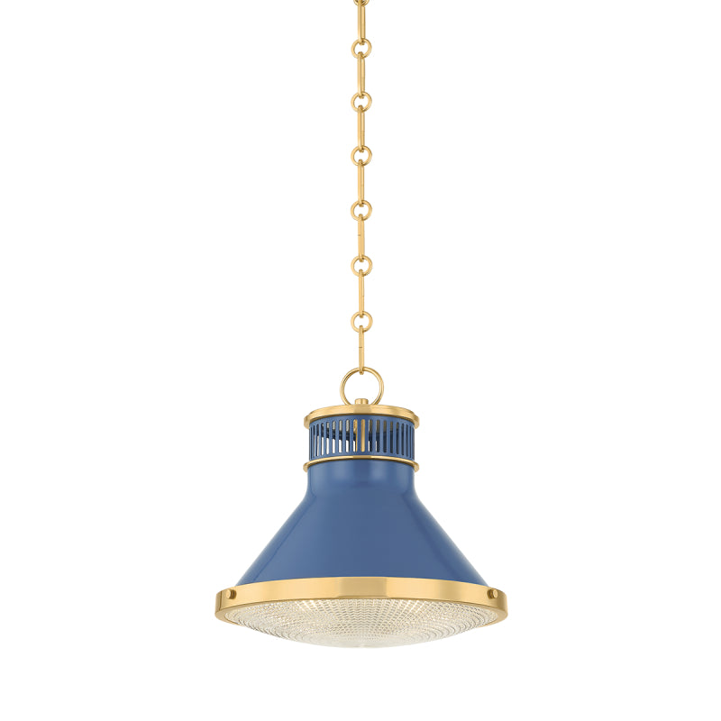 Hudson Valley MDS2404 Highclere 1-lt 13" Pendant - Soft French Blue