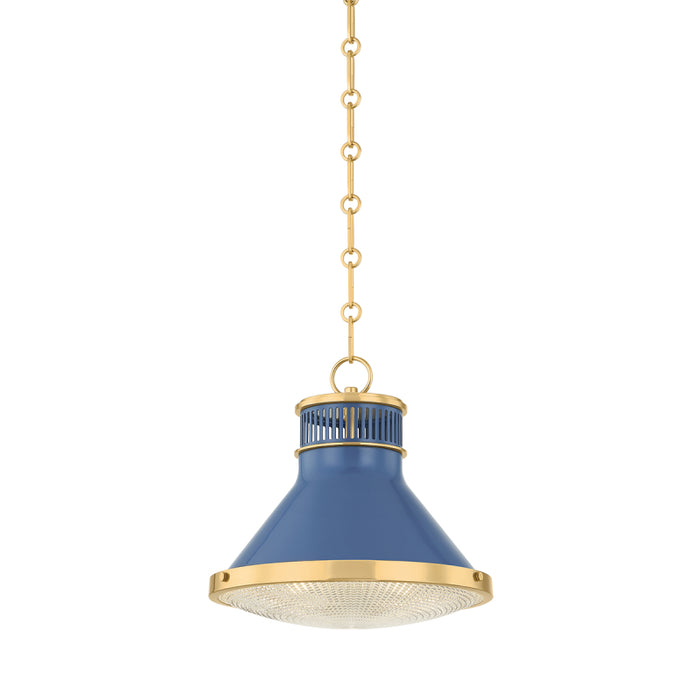 Hudson Valley MDS2404 Highclere 1-lt 13" Pendant - Soft French Blue