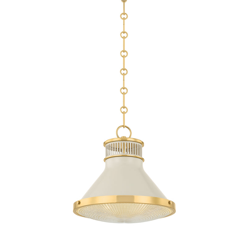 Hudson Valley MDS2404 Highclere 1-lt 13" Pendant - Off-White