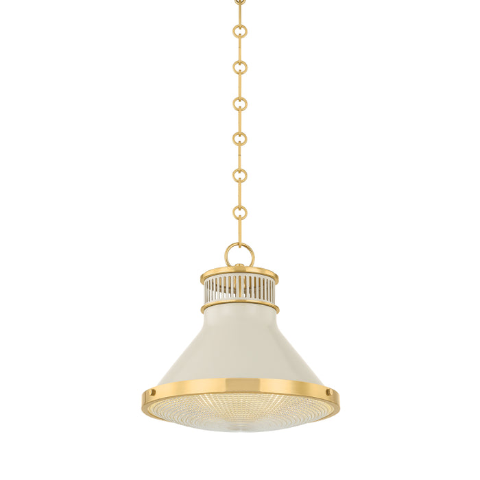 Hudson Valley MDS2404 Highclere 1-lt 13" Pendant - Off-White