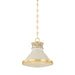 Hudson Valley MDS2404 Highclere 1-lt 13" Pendant - Off-White