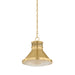 Hudson Valley MDS2404 Highclere 1-lt 13" Pendant - Aged Brass