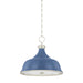 Hudson Valley MDS300 Painted No. 1 3-lt 18" Pendant - Polished Nickel/Soft French Blue