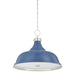 Hudson Valley MDS300L Painted No. 1 4-lt 24" Pendant - Polished Nickel/Soft French Blue
