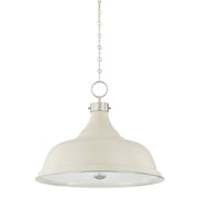Hudson Valley MDS300L Painted No. 1 4-lt 24" Pendant - Polished Nickel/Off-White