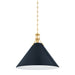 Hudson Valley MDS352L Painted No. 2 1-lt 21" Pendant - Aged Brass/Darkest Blue
