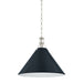 Hudson Valley MDS352L Painted No. 2 1-lt 21" Pendant - Polished Nickel/Darkest Blue