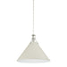Hudson Valley MDS352L Painted No. 2 1-lt 21" Pendant - Polished Nickel/Off White