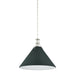 Hudson Valley MDS352L Painted No. 2 1-lt 21" Pendant - Polished Nickel/Soft Studio Green