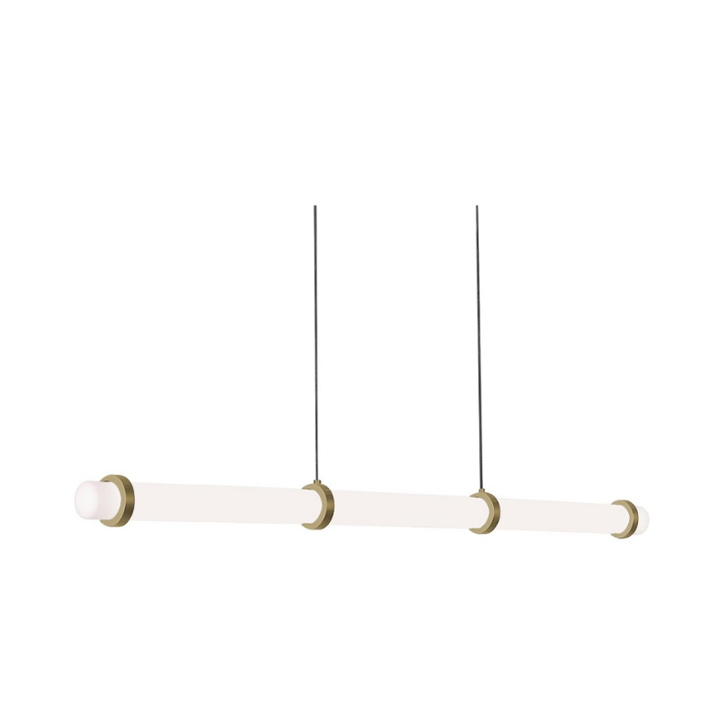AFX MIAP0348LAJUD Miami 1-lt 48" LED Linear Pendant - Light Antique Brass