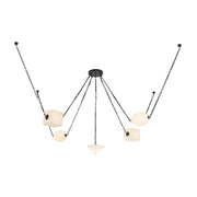 Alora CH360105 Mineral 5-lt 10" LED Chandelier, Selectable CCT - Urban Bronze/Alabaster