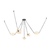 Alora CH360105 Mineral 5-lt 10" LED Chandelier, Selectable CCT - Urban Bronze/Alabaster