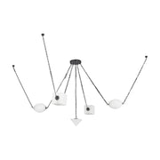 Alora CH360105 Mineral 5-lt 10" LED Chandelier, Selectable CCT - Urban Bronze/Alabaster