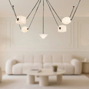 Alora CH360105 Mineral 5-lt 10" LED Chandelier, Selectable CCT - Urban Bronze/Alabaster