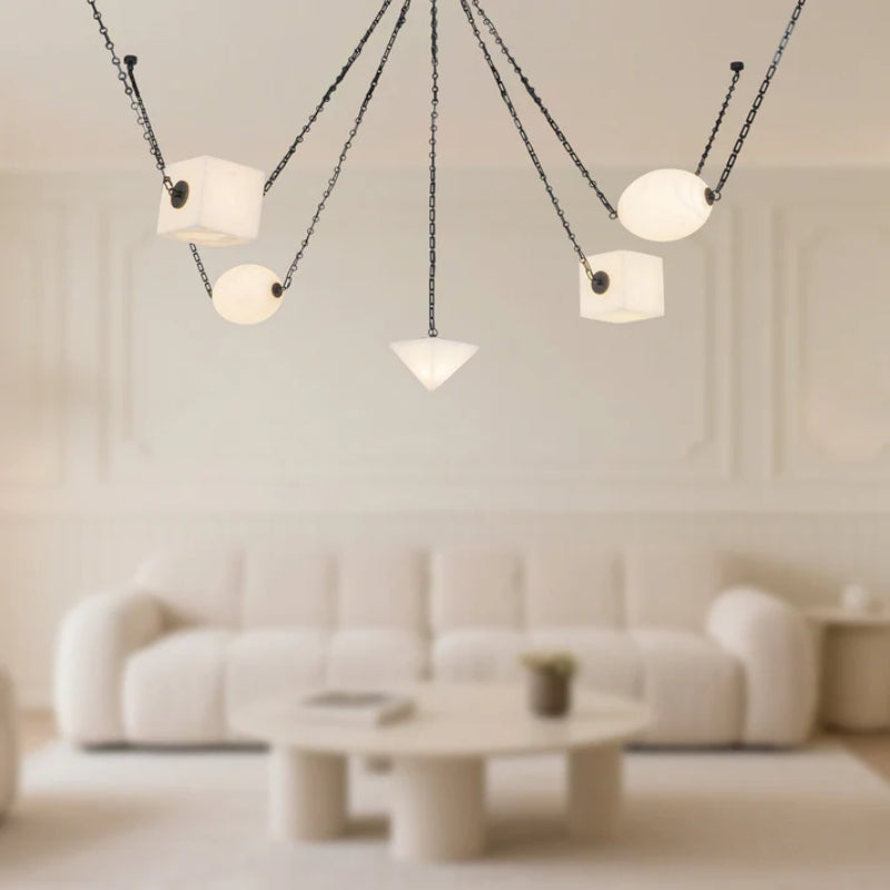 Alora CH360105 Mineral 5-lt 10" LED Chandelier, Selectable CCT - Urban Bronze/Alabaster