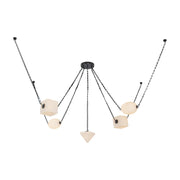 Alora CH360105 Mineral 5-lt 10" LED Chandelier, Selectable CCT - Urban Bronze/Opal