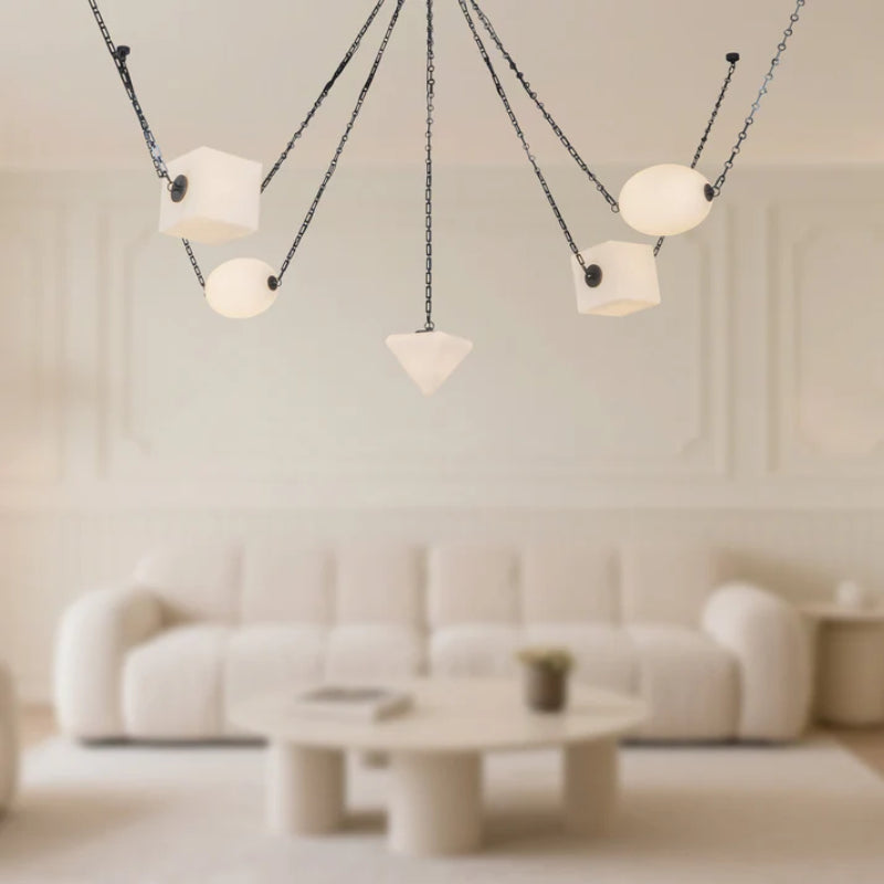 Alora CH360105 Mineral 5-lt 10" LED Chandelier, Selectable CCT - Urban Bronze/Opal