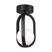 AFX MLNC07LAJUD Milan 1-lt 7" LED Ceiling Light - Black