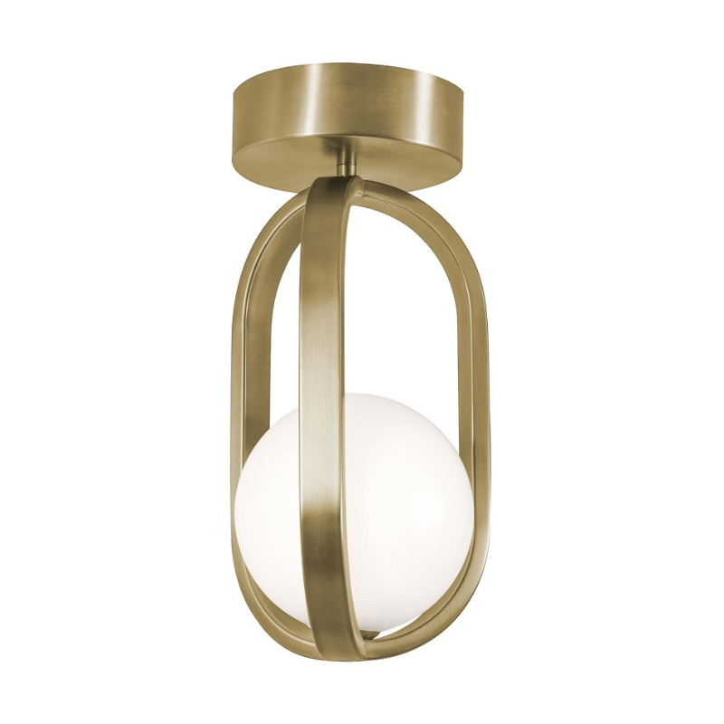 AFX MLNC07LAJUD Milan 1-lt 7" LED Ceiling Light - Light Antique Brass
