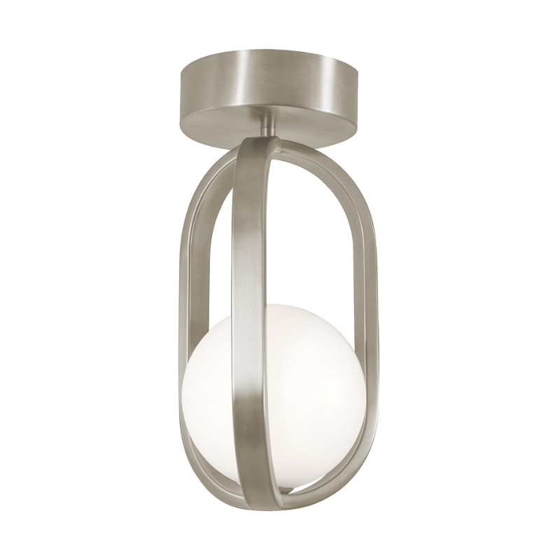 AFX MLNC07LAJUD Milan 1-lt 7" LED Ceiling Light - Satin Nickel
