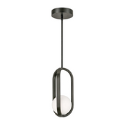 AFX MLNP07LAJUD Milan 1-lt 7" LED Pendant - Black
