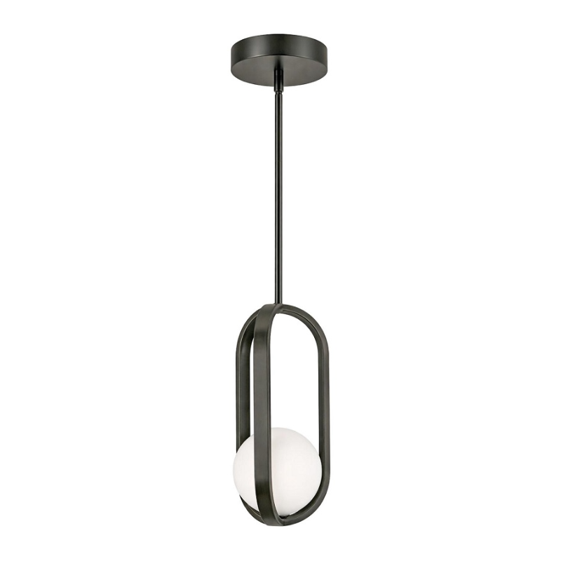 AFX MLNP07LAJUD Milan 1-lt 7" LED Pendant - Black