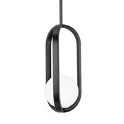 AFX MLNP07LAJUD Milan 1-lt 7" LED Pendant - Black