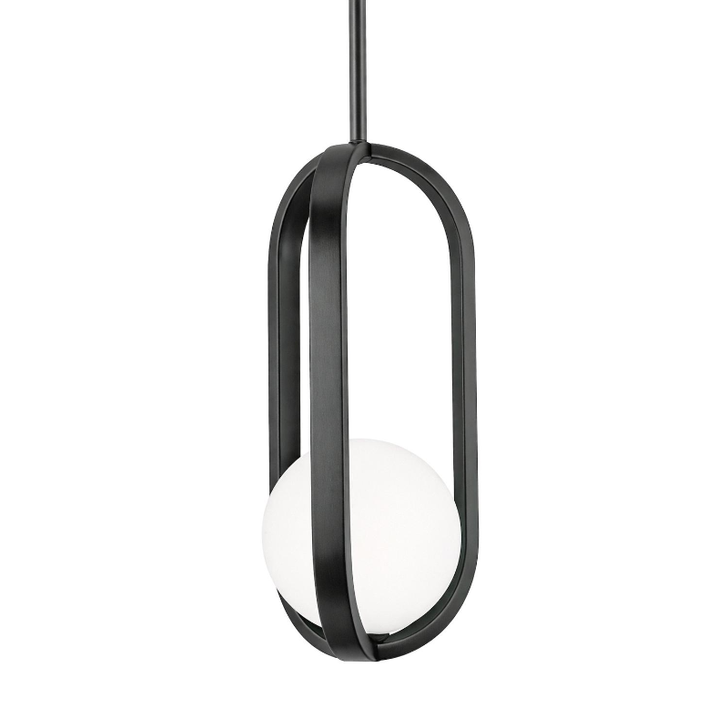 AFX MLNP07LAJUD Milan 1-lt 7" LED Pendant - Black