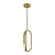 AFX MLNP07LAJUD Milan 1-lt 7" LED Pendant - Light Antique Brass